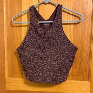 Athleta Women's Patterned Tank Top - Brown and Black